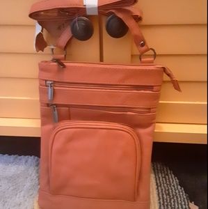 Leather crossbody purse